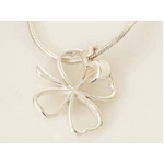 【現品限り】CHANEL(シャネル)シルバーネックレス クローバー/No.5 【中古A】