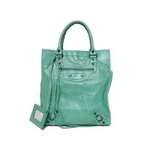 【現品限り】Balenciaga（バレンシアガ） トートバッグ グリーン 235217 【中古A】
