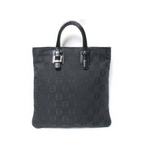 【現品限り】Loewe（ロエベ） ハンドバッグ キャンバス/カーフ 黒 ブラック 【中古SA】