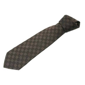 【現品限り】LOUIS VUITTON(ルイ ヴィトン) ネクタイ ダミエ柄 ブラウン 【中古A】