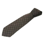 【現品限り】LOUIS VUITTON（ルイ ヴィトン）  ネクタイ　ダミエ柄　ブラウン 【中古A】