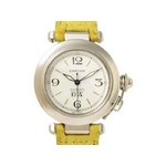 【現品限り】Cartier（カルティエ） パシャC ビッグデイト 白文字盤 革ベルト付き 【中古SA】