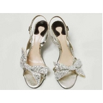【現品限り】Chloe（クロエ） サンダル リボン ビーズ/スパンコール #35 【中古A】