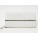 【現品限り】BOTTEGA VENETA（ボッテガヴェネタ） 二つ折長財布 カーフ 白 150509【未使用】