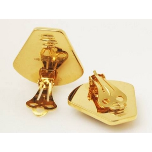【現品限り】エルメス 七宝イヤリング ヒョウ ゴールド【中古A】