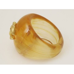 【現品限り】シャネル プラリング　ココ　アメ色【中古A】