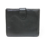 【現品限り】ロエベ Wホック　財布　黒　【中古B】
