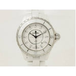 【現品限り】CHANEL（シャネル） J12 33mm レディース ホワイトセラミック 12Pダイヤ H1628 クォーツ 【中古A】