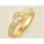 【現品限り】Cartier（カルティエ） カルティエ モノストーン スリーカラーリング 1Pダイヤ #47 【中古SA】