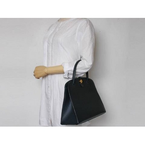 【現品限り】HERMES(エルメス) ダルヴィ クシュベル ネイビー ゴールド金具 【中古AB】