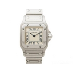 【現品限り】Cartier（カルティエ） サントスガルベSM SS クォーツ 白文字盤 W20017D6 【中古SA】