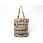 【現品限り】Burberry（バーバリー） ブルーレーベル バケツ型 トートバッグ ベージュ 【中古AB】