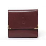 【現品限り】Cartier(カルティエ) 3つ折財布 ボルドー 【中古A】