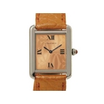 【現品限り】Cartier（カルティエ） タンクソロSM SS／クロコ オレンジ文字盤 【中古A】