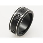 【現品限り】Gucci（グッチ） アイコンリング 黒 225985 #7 【中古A】