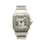 【現品限り】Cartier（カルティエ） サントスガルベSM オートマ SS 白文字盤 【中古A】