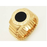 【現品限り】BVLGARI（ブルガリ） ブブルガリブルガリ トゥボガス オニキスリング K18YG 【中古A】