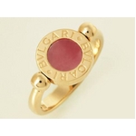 【現品限り】BVLGARI（ブルガリ） ブブルガリブルガリ リング コーラル／グリーンアゲイト 【中古A】
