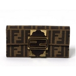 【現品限り】FENDI（フェンディ） 2つ折長財布 ズッカ柄 8M0021 【新品同様】