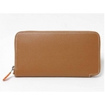 【現品限り】HERMES（エルメス） ラウンドファスナー長財布 アザップロング エプソン ゴールド／オレンジ 【新品】
