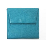 【現品限り】HERMES（エルメス） バスティア コインケース シェーブル ターコイズ 【中古AB】