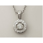 【現品限り】BVLGARI（ブルガリ） ブルガリブルガリ ネックレス ペンダント 1Pダイヤ WG 約0.25ct 【中古SA】