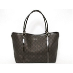 【現品限り】GUCCI（グッチ） GG柄 トートバッグ PVC ダークブラウン 197953 【中古A】
