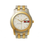【現品限り】GUCCI(グッチ) メンズウォッチ 5500XL SS 白文字盤 コンビ 時計 【中古AB】