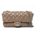【現品限り】CHANEL（シャネル） マトラッセ Wチェーンショルダー カバー付き グレージュ 【中古AB】