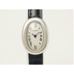 【現品限り】Cartier(カルティエ) ミニベニュワール 革ベルト K18WG クオーツ レディース 【中古A】