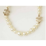 【現品限り】CHANEL（シャネル） パールチョーカー ネックレス ココ ラインストーン 10A 【中古SA】
