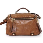 【現品限り】Dolce&Gabbana(ドルチェ&ガッバーナ) 2Wayハンドバッグ カーフ ブラウン 【中古AB】
