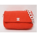 【現品限り】CHANEL（シャネル） プラチェーンショルダー コットン オレンジ 【中古A】