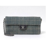 【現品限り】CHANEL（シャネル） チョコバー チェーンショルダー デニム ブルー 【中古B】