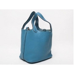 【現品限り】HERMES（エルメス） ピコタンPM トリヨン ブルージーン シルバー金具 【中古AB】