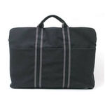 【現品限り】HERMES（エルメス） フールトゥ ドキュメントケース ブラック／グレー 【中古B】