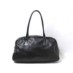 【現品限り】PRADA（プラダ） ボストンバッグ レザー 黒 ブラック BL0091 【中古AB】