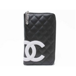 【現品限り】CHANEL（シャネル） カンボンライン ラウンドファスナー長財布 黒／白 A26710 【未使用品】