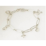 【現品限り】TIFFANY（ティファニー） マルチチャームブレス シルバー 【中古SA】