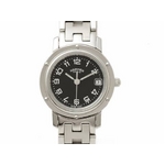 【現品限り】HERMES（エルメス） クリッパー SS 黒文字 CL4.210 レディースウォッチ 【中古A】