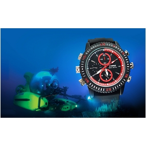 <小型カメラ>新型 30m防水仕様 腕時計型ビデオカメラ (動作検知機能付) HD画質 800万画素 8GB内蔵