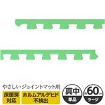 やさしいジョイントマット 真中用単品サイドパーツ ラージサイズ（60cm×60cm） ミント（ライトグリーン）単色 〔大判 クッションマット カラーマット 赤ちゃんマット〕