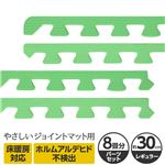 やさしいジョイントマット 約8畳分サイドパーツ レギュラーサイズ（30cm×30cm） ミント（ライトグリーン）単色 〔クッションマット カラーマット 赤ちゃんマット〕