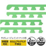 やさしいジョイントマット 約2畳分サイドパーツ レギュラーサイズ（30cm×30cm） ミント（ライトグリーン）単色 〔クッションマット カラーマット 赤ちゃんマット〕