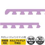 やさしいジョイントマット 角用単品サイドパーツ レギュラーサイズ（30cm×30cm） パープル（紫）単色 〔クッションマット カラーマット 赤ちゃんマット〕