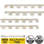 やさしいジョイントマット ナチュラル 約1畳分サイドパーツ レギュラーサイズ（30cm×30cm） ホワイトウッド（白 木目調） 〔クッションマット カラーマット 赤ちゃんマット〕