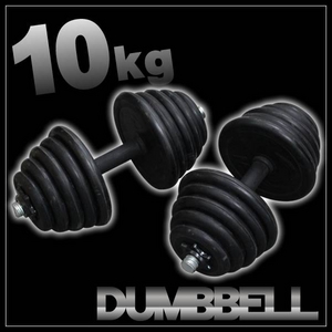 ダンベル 【10kg×2個セット】 計20キロ 〔筋トレグッズ〕