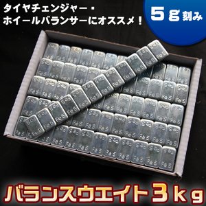 ５ｇ刻み バランスウエイト3ｋｇ ブラック両面テープ採用