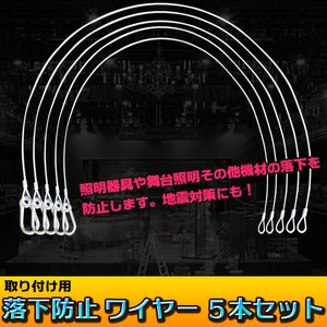 落下防止 ワイヤー ５本セット 