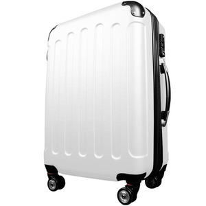 スーツケース/キャリーバッグ 【Sサイズ/小型1〜3日】 機内可(機内持ち込み) TSA搭載 軽量 ファスナー ホワイト(白)